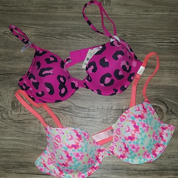 Pink Victoria S Secret Intimates Sleepwear 2 Nwt Pink Victorias Secret Bras 34a Poshmark
